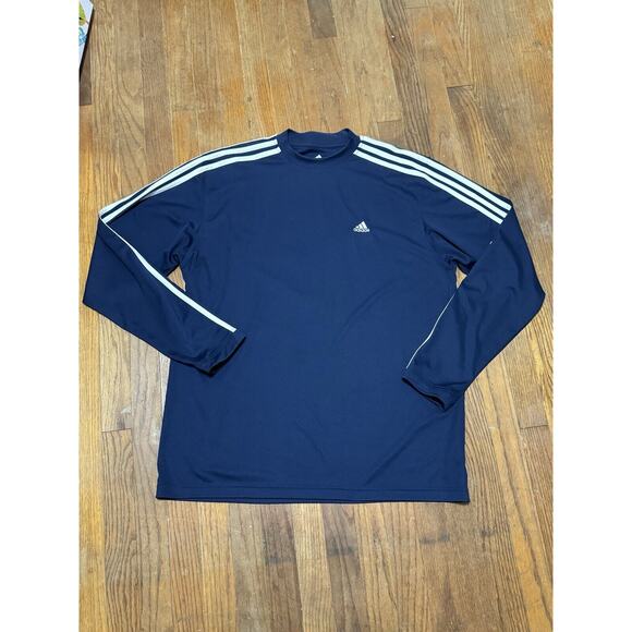 ADIDAS Men's Long Sleeve Classic 3-Stripes Crew Night Indigo & White Size XL‎ - Picture 1 of 4